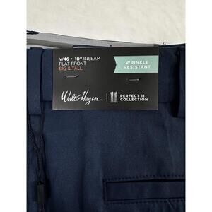 Walter Hagen Golf Shorts Men’s 46 Perfect 11 Navy Blue Flat Front 10” NWT